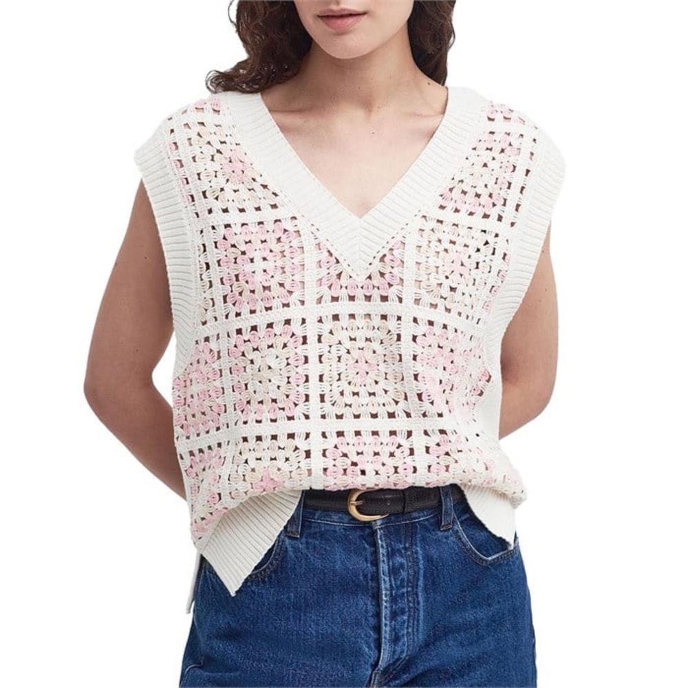Barbour Falmouth Crocheted Sweater Vest